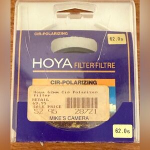 HOYA 62mm Circular Polarizing (CIR) Filter - Blue Packaging Japan